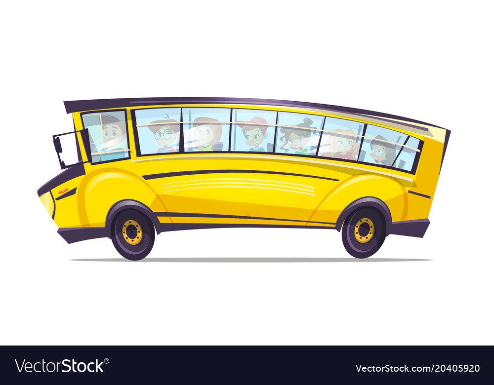 Cartoon school yellow truck bus for kids Vector Image Cartoon school yellow truck bus for kids Vector Image