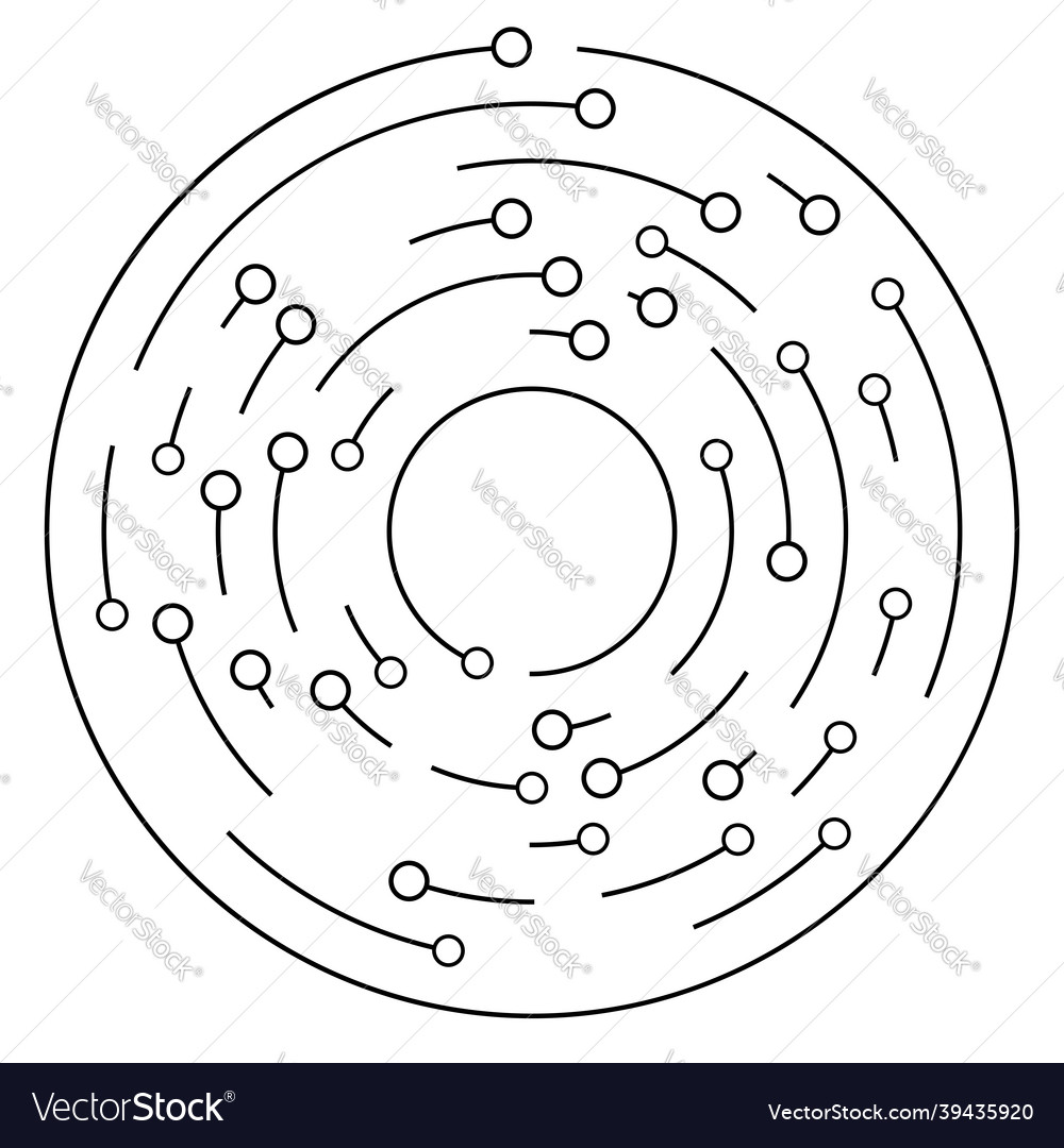 Circular concentric lines segmented circles