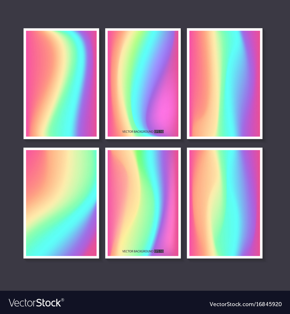 Colourful backgrounds set mesh template