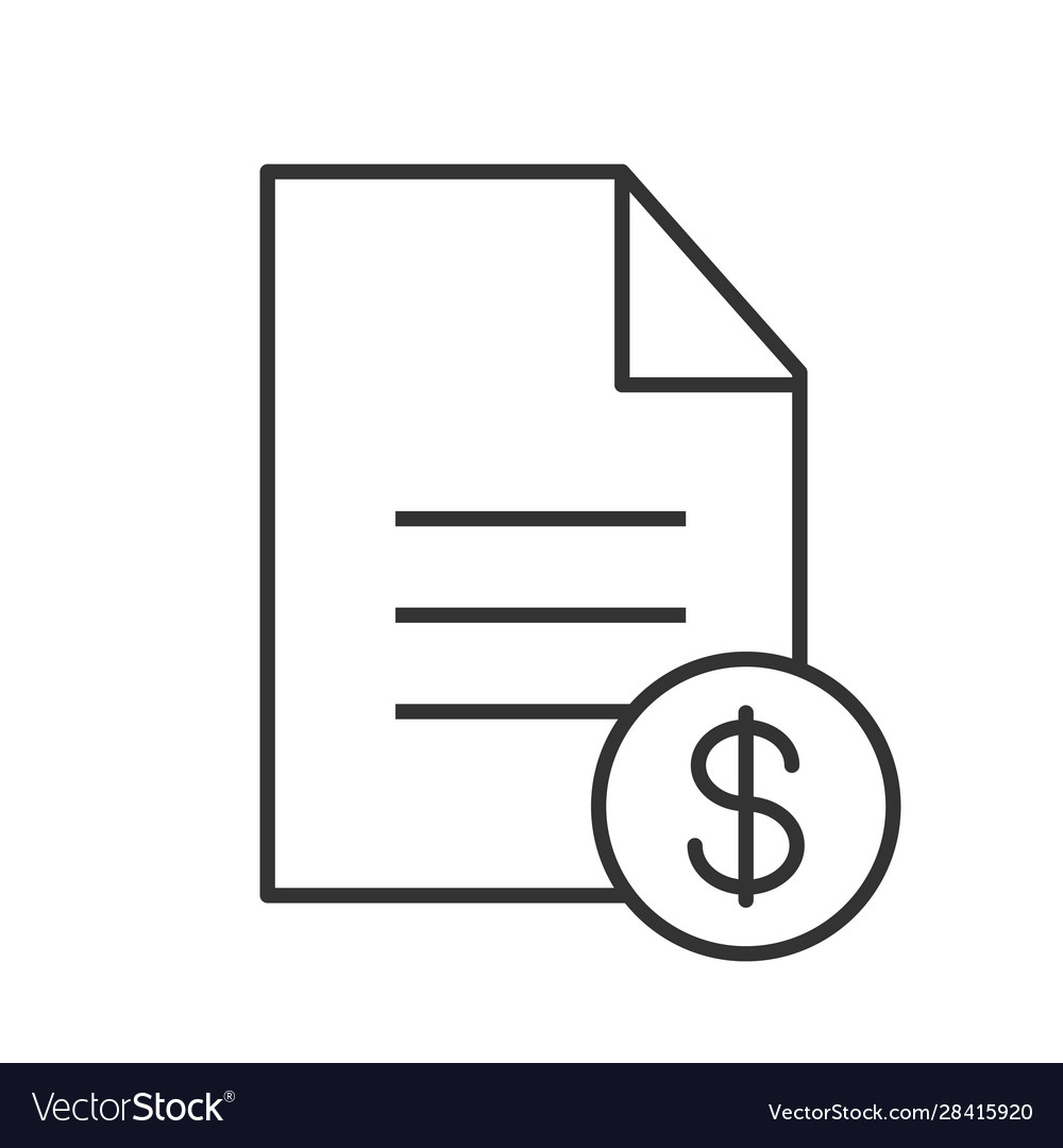Contract linear icon vector image Contract linear icon
