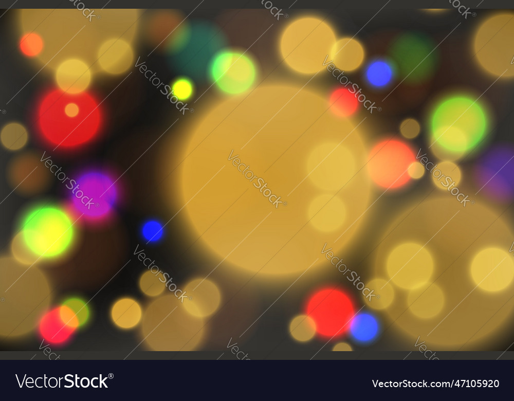Festive background with golden and colorful bokeh vector image Festive background with golden and colorful bokeh