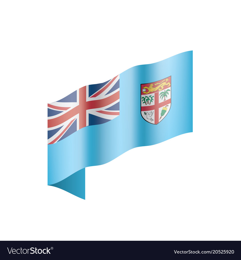 Fiji flag Royalty Free Vector Image - VectorStock