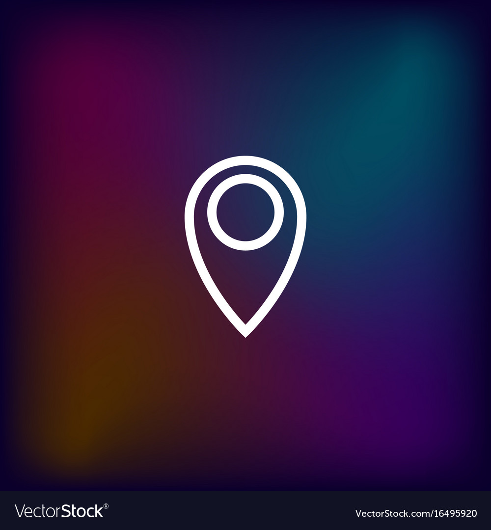 Flat paper cut style icon of map pointer