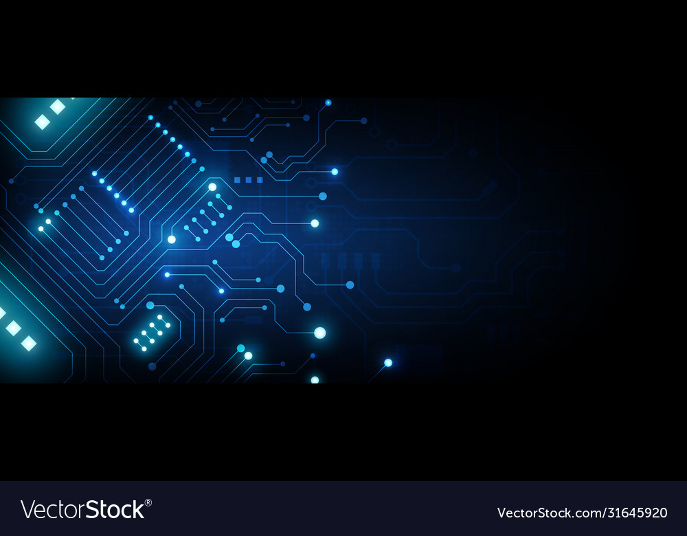 Hi-tech digital data connection system vector image Hi-tech digital data connection system
