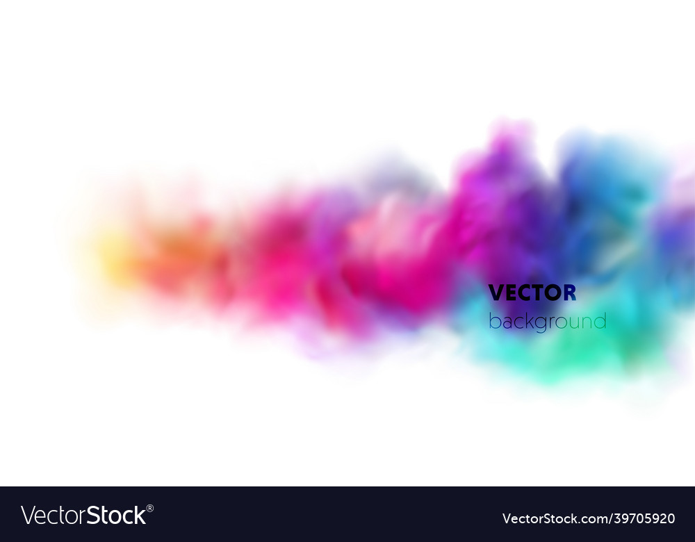 Holiday abstract shiny color powder cloud design vector image Holiday abstract shiny color powder cloud design