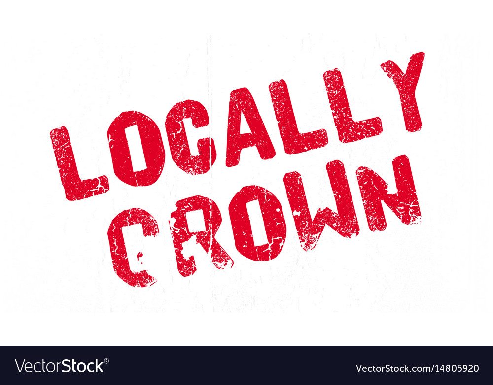 Locally grown rubber stamp Royalty Free Vector Image