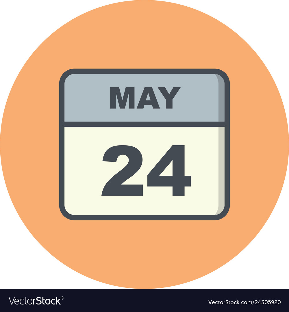 May 24th date on a single day calendar