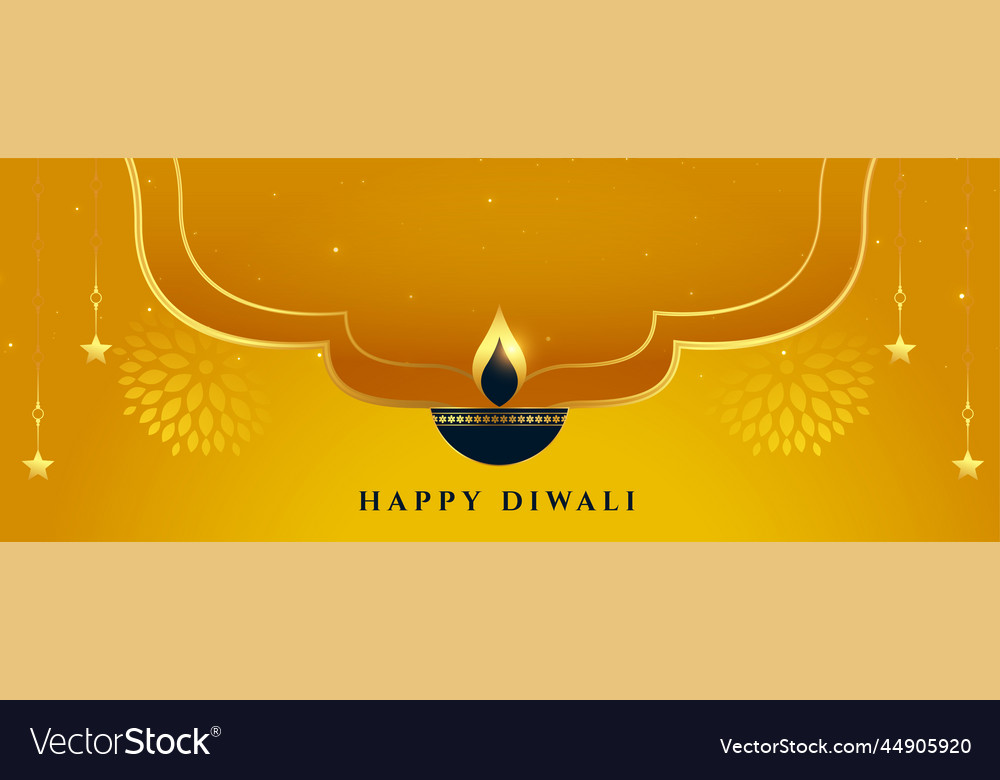 Premium shubh deepavali greeting banner Royalty Free Vector