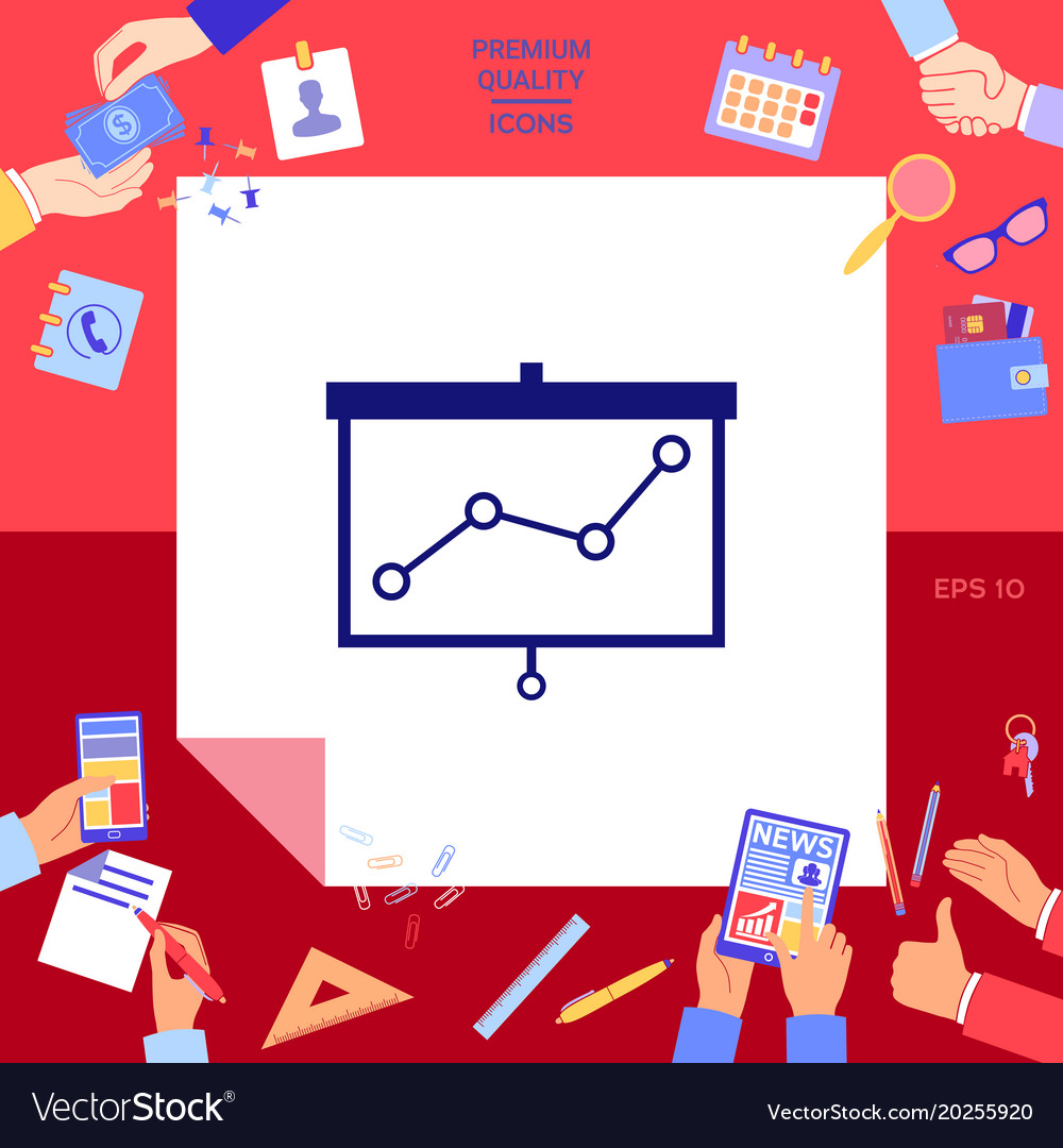 Projector screen with graph