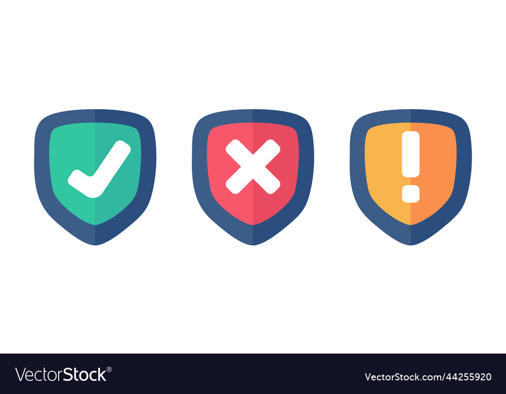 Shield data protection status a check mark vector image Shield data protection status a check mark