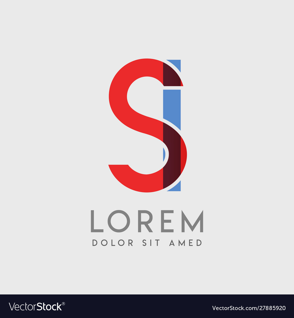 Si logo letters with blue and red gradation