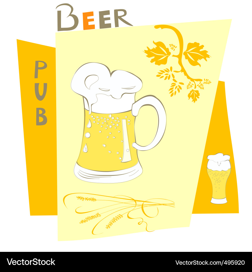 Template for beer menu Royalty Free Vector Image