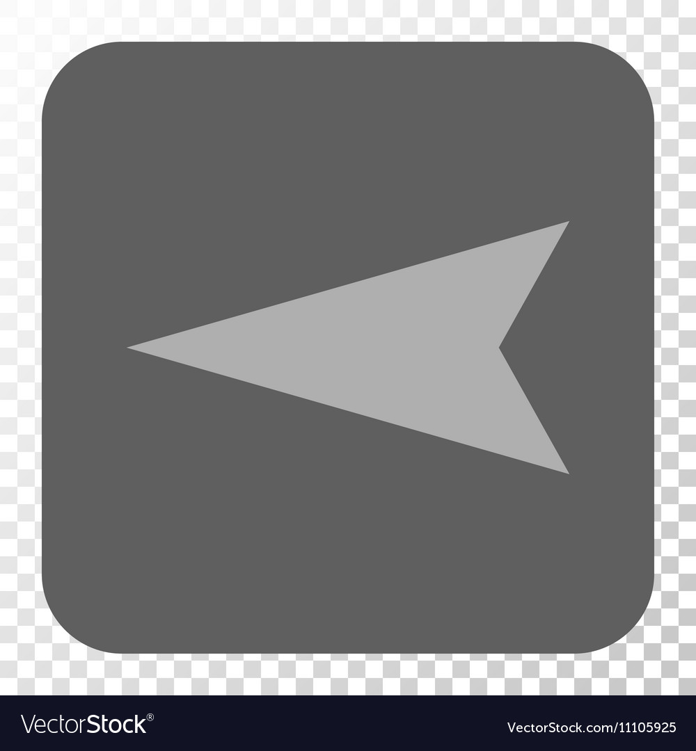 Arrowhead left rounded square button