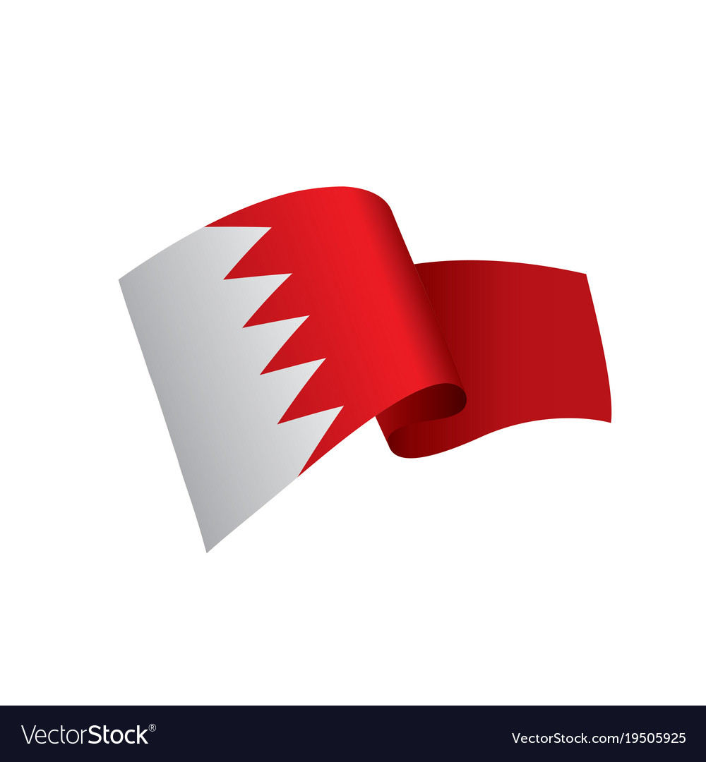 Bahrain flag Royalty Free Vector Image - VectorStock