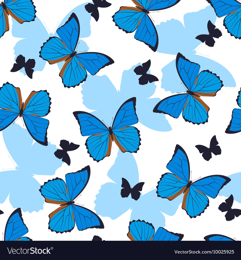 Butterflies seamless pattern