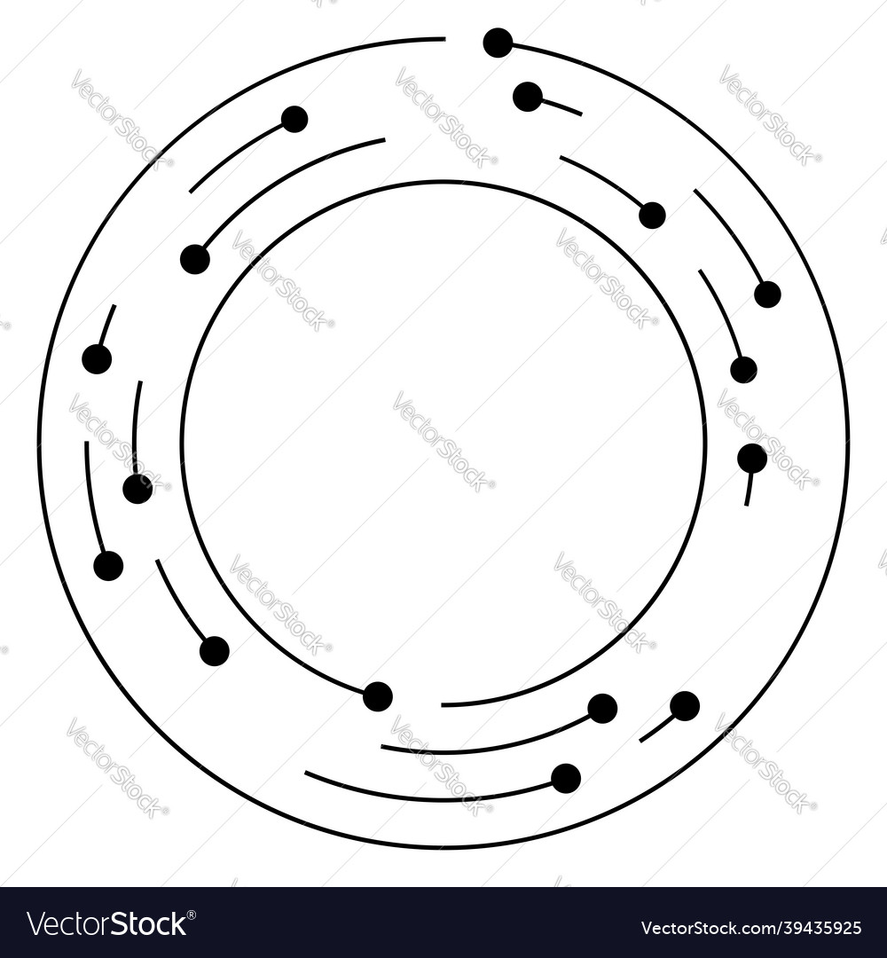 Circular concentric lines segmented circles