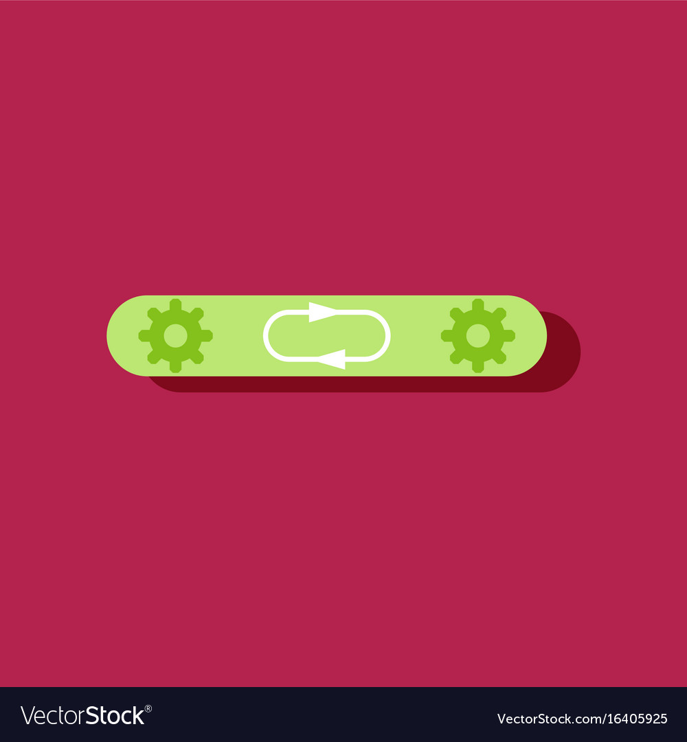 Flat icon design collection gears in process