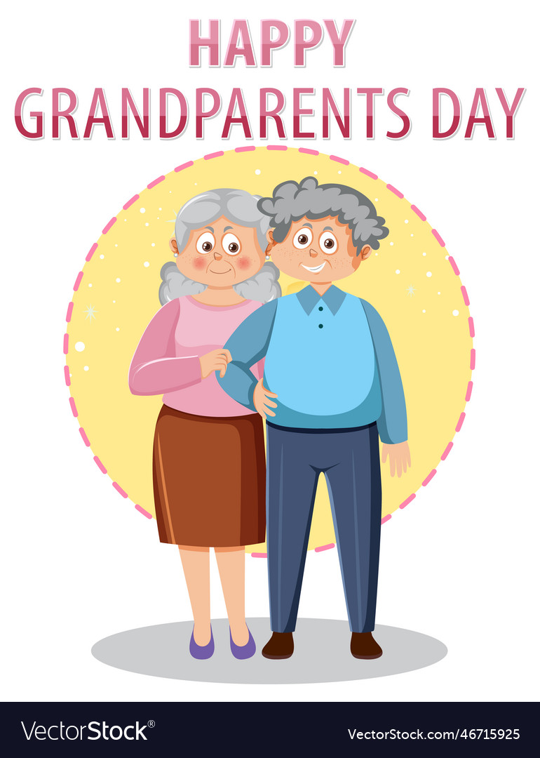 Happy grandparent day banner Royalty Free Vector Image