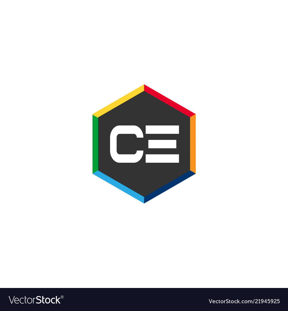 Initial letter ce logo template design