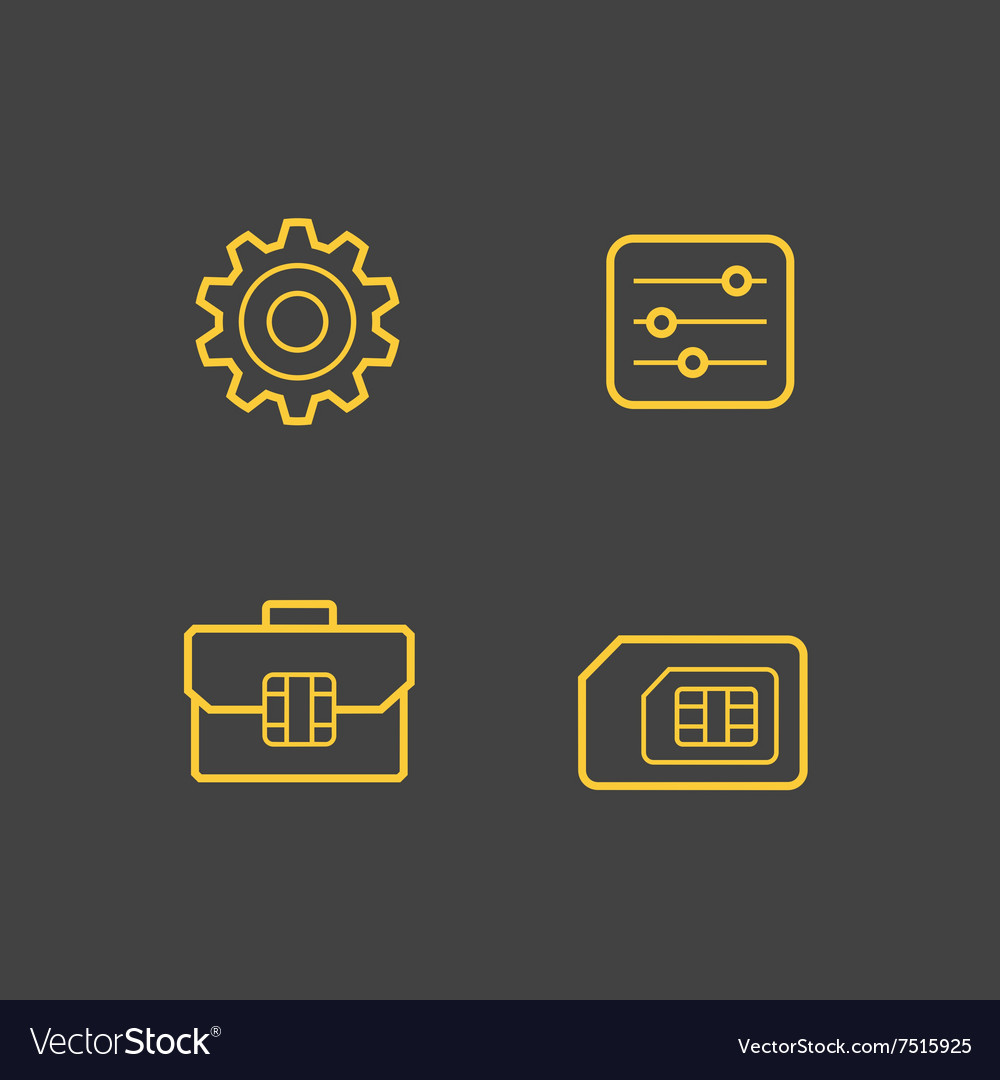 Mobile network operator icons Royalty Free Vector Image