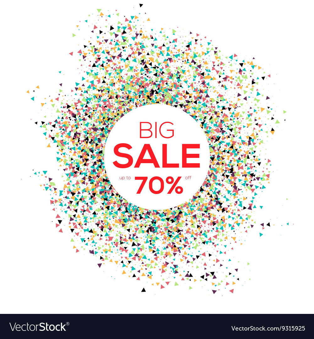 sale confetti banner on