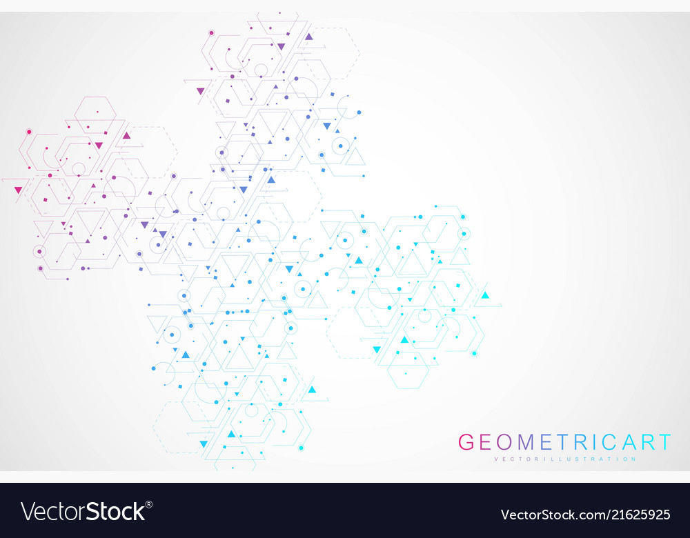 Science network pattern connecting lines and dots vector image Science network pattern connecting lines and dots