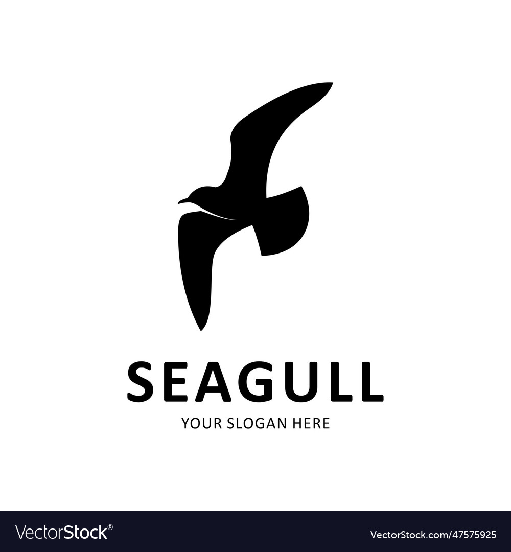 Seagull flat style logo