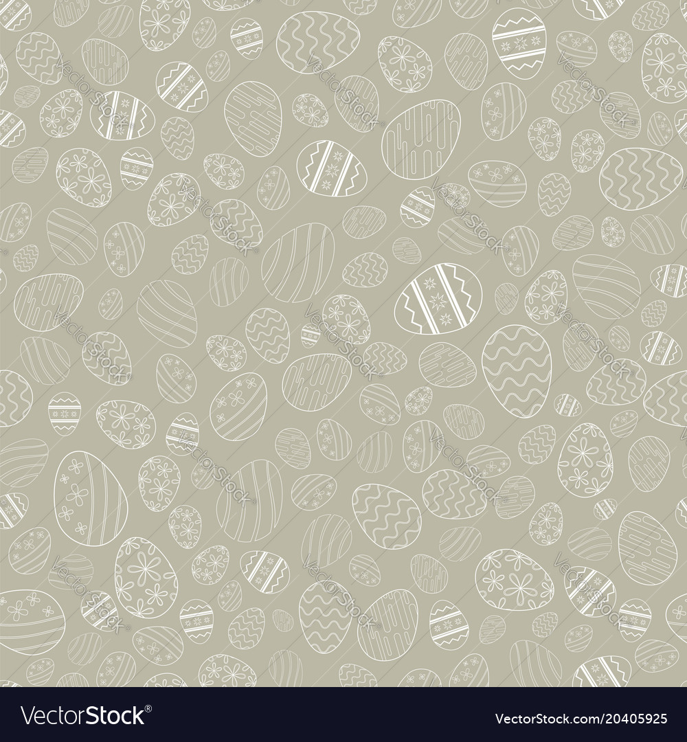 Seamless simple pattern with ornamental eggs
