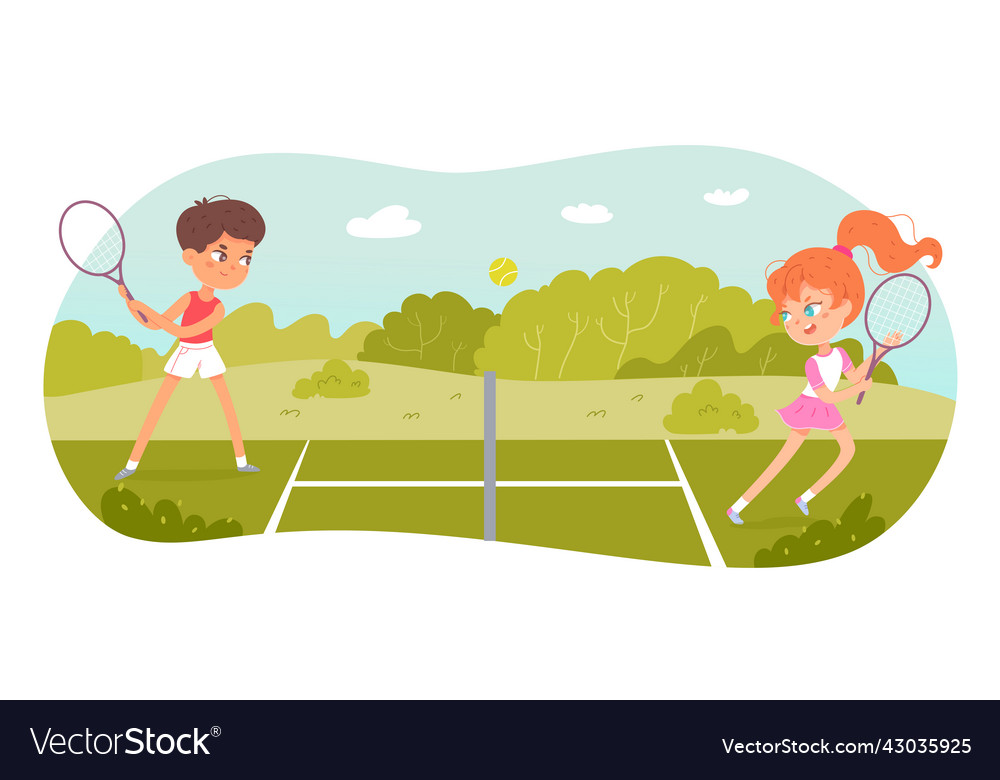 Tennis sport summer camp academy or course Vector Image Tennis sport summer camp academy or course Vector Image
