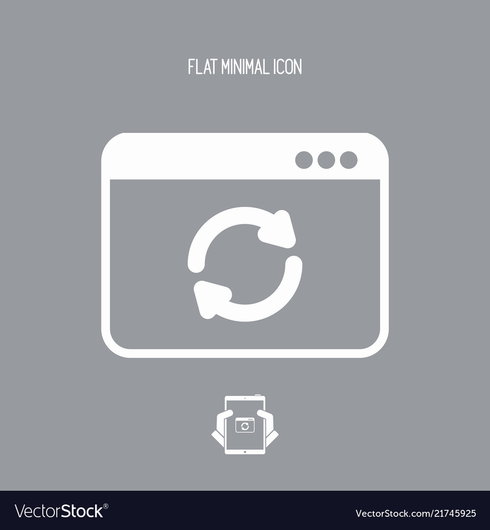 Update window - flat minimal icon