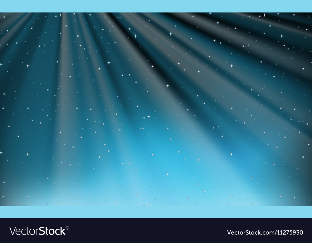 Background design with stars and blue light Vector Image