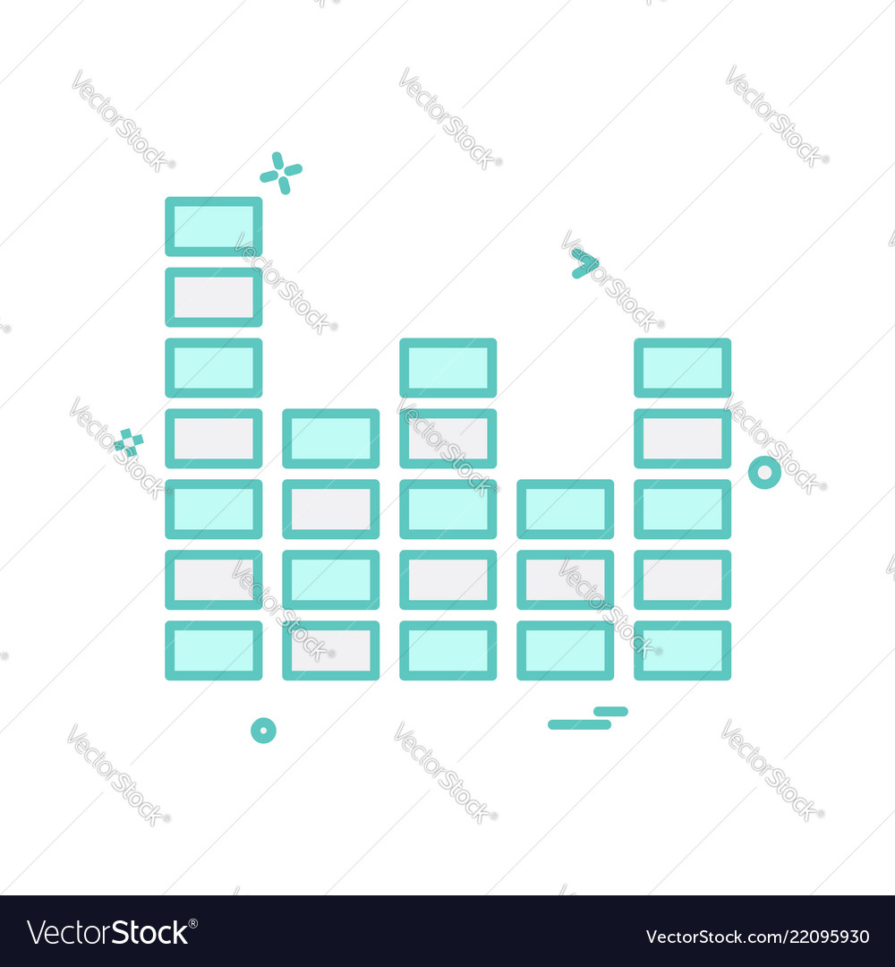 Bar graph icon design Vector Image Bar graph icon design