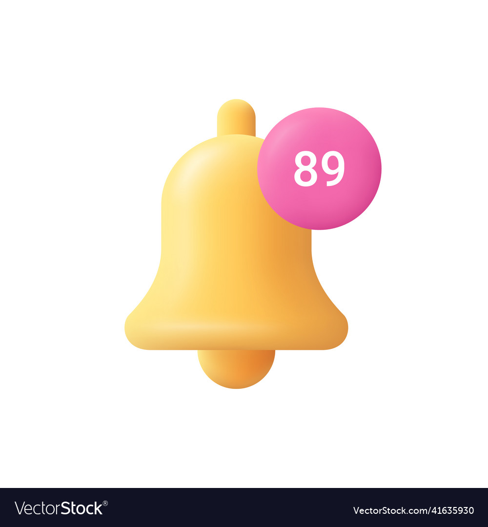 Bell notification message alert and alarm Vector Image