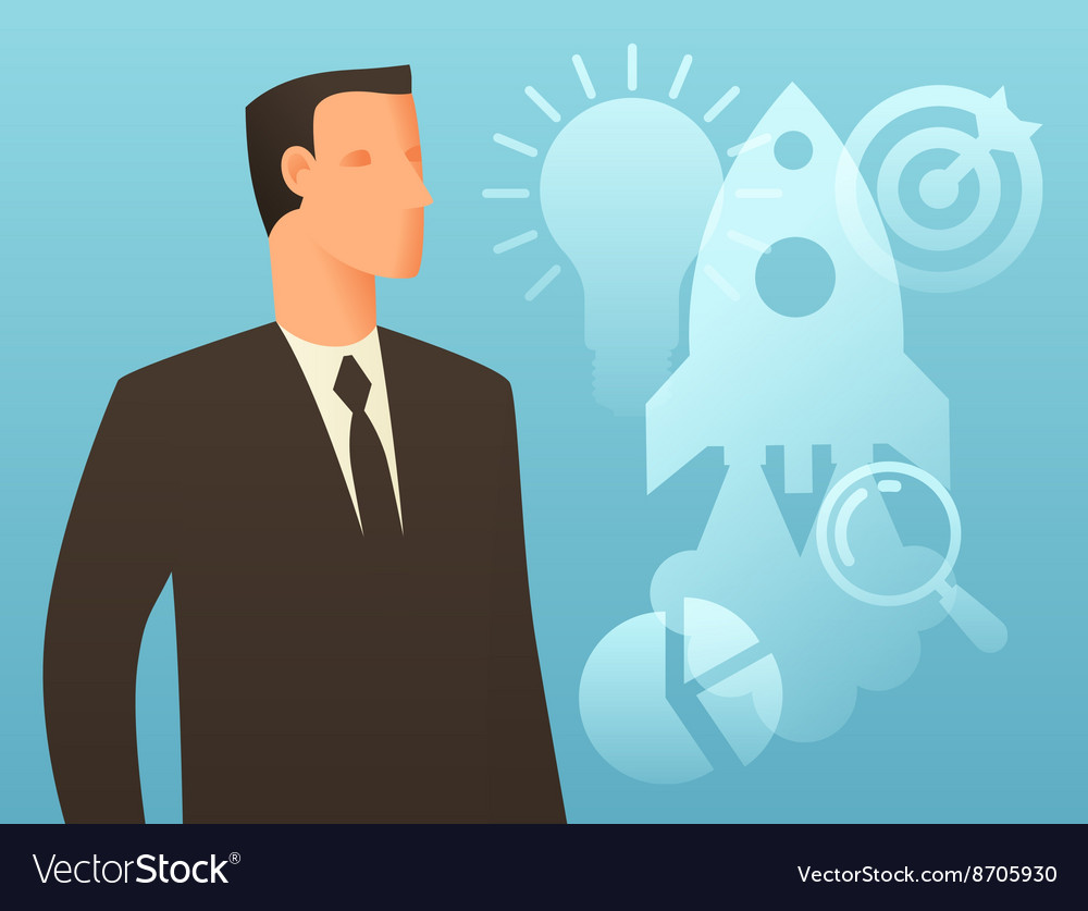 Business conceptual with businessman