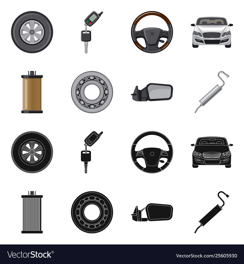 Design auto and part sign set