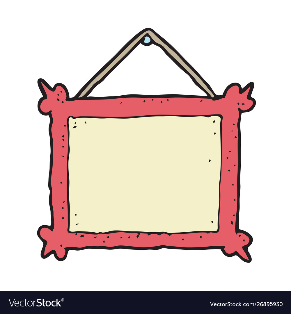 Digitally drawn photo frame design hand drawing Vector Image