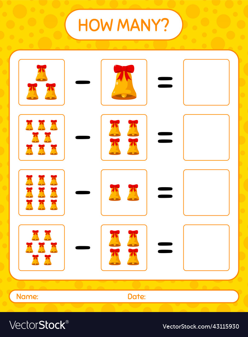 How many counting game with bell worksheet