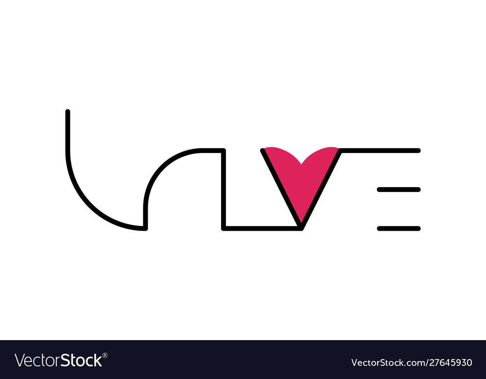 Love word lettering isolated on white background