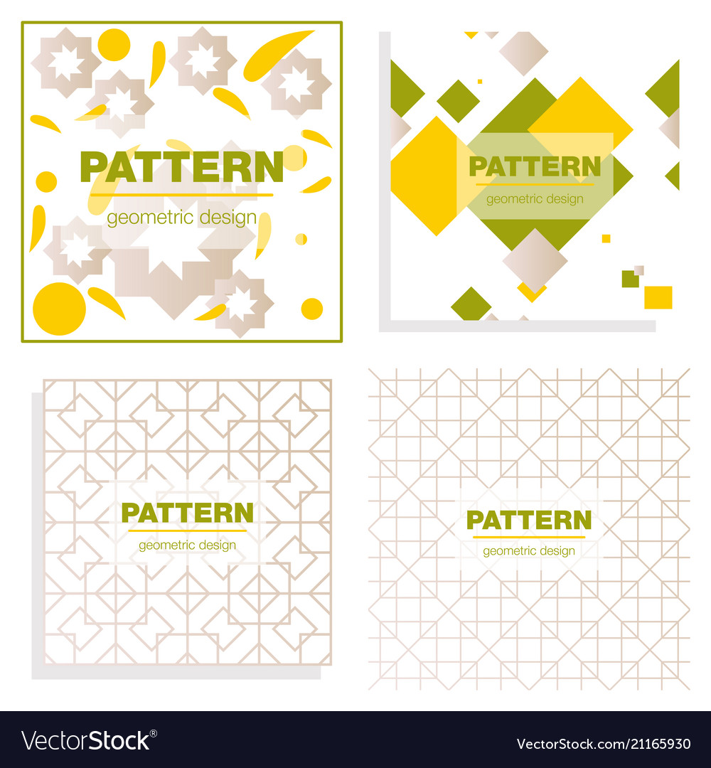 Patterns boho backgrounds square and round design