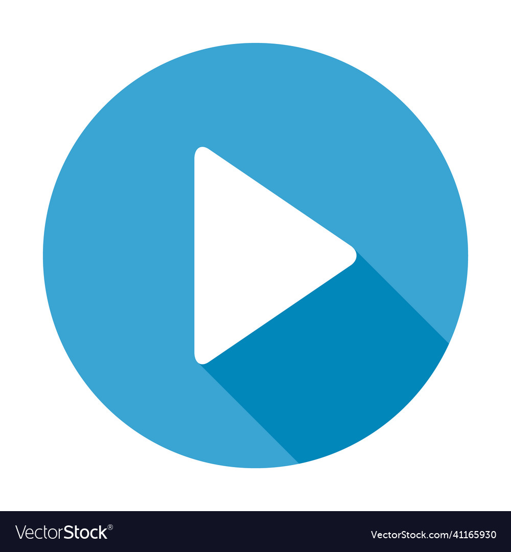 Play and pause icon with shadow start interface vector image Play and pause icon with shadow start interface