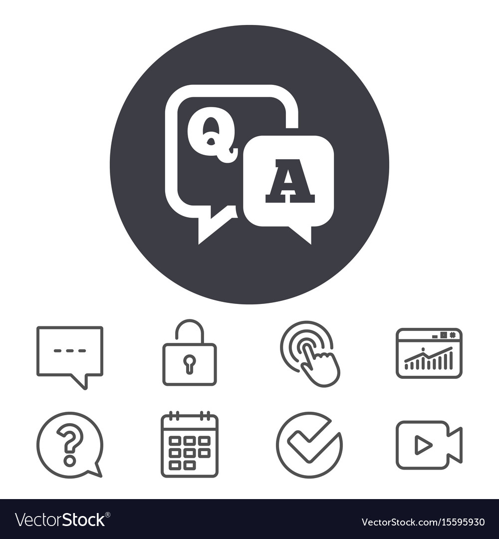 Question answer sign icon qa symbol