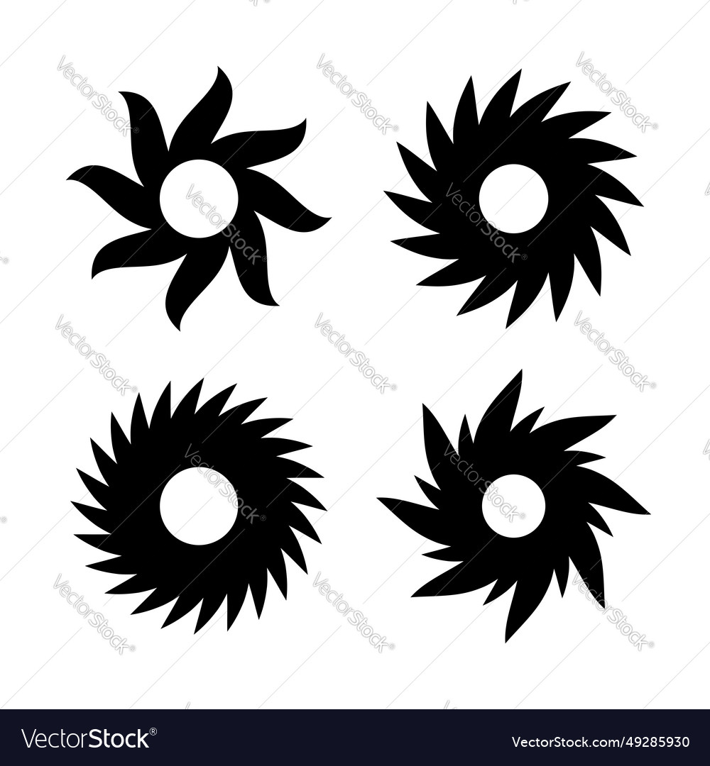 Rotation design elements vector image Rotation design elements