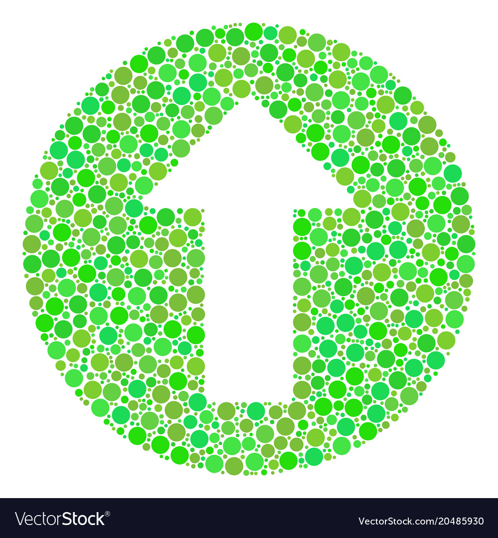 Rounded arrow composition of circles