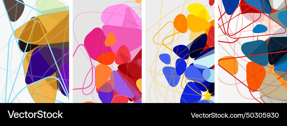 Set of triangle poster backgrounds Royalty Free Vector Image