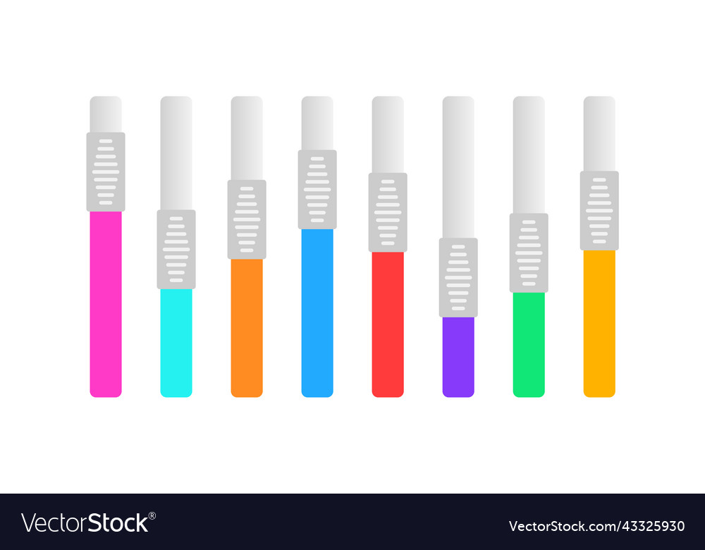 Set of vertical scrollbars vector image Set of vertical scrollbars