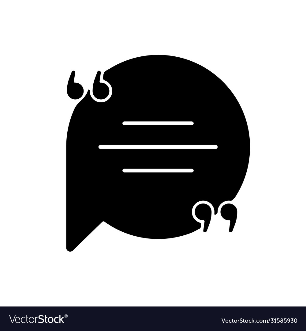 Speech Bubble with Quotation Marks
