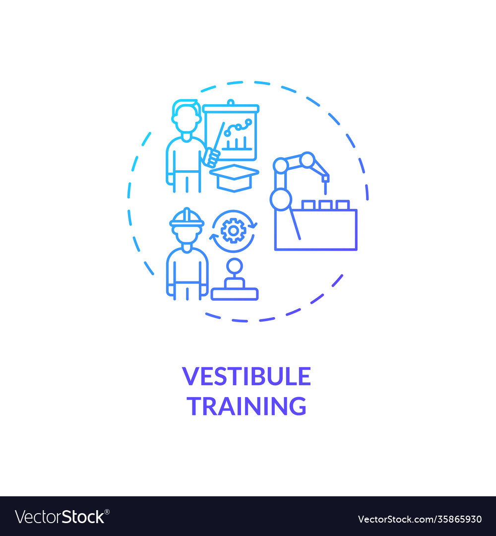 Vestibule training concept icon