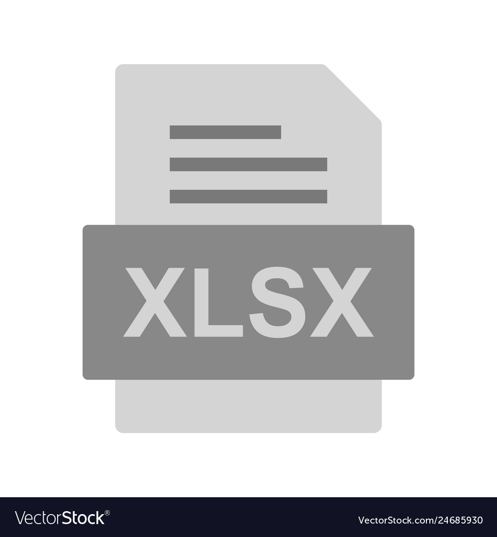 Xlsx file document icon