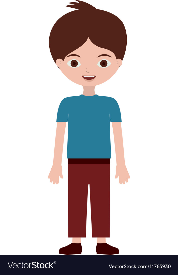 Young boy with informal suit Royalty Free Vector Image