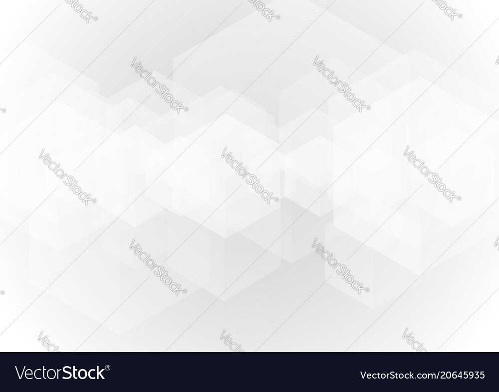 Abstract gray transparent cube background